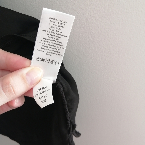 Nation LTD Satin Viscose V-neck Tee Large *Flaw - Picture 7 of 16